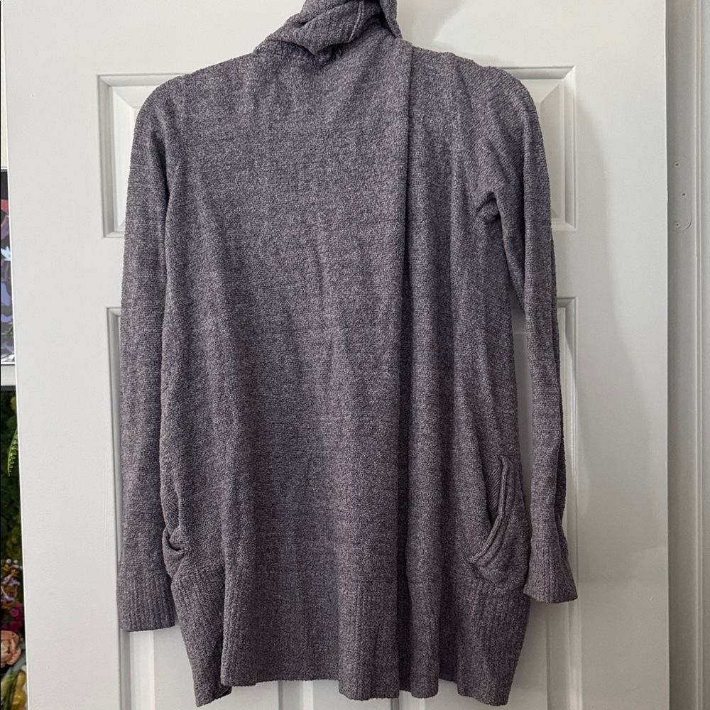 Barefoot Dreams Cozy Gray Women's Cardigan - Picture 5 of 5
